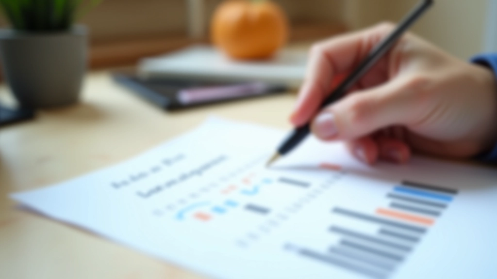 Mano señalando punto específico en gráfico de tendencias financieras